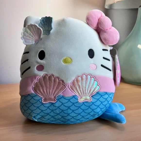 10” Hello Kitty Mermaid Seashell Squishmallows Kellytoy Sanrio NWT 2022 - Picture 13 of 13
